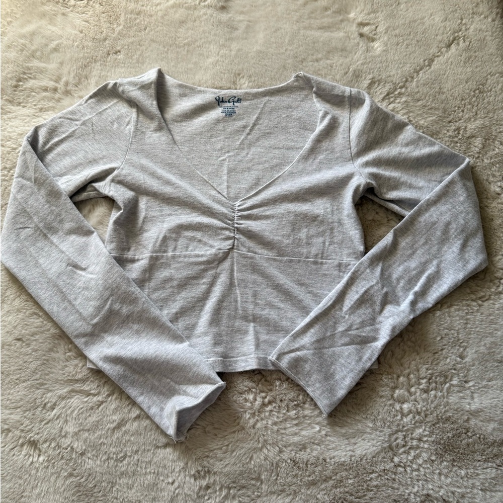 Brandy Melville John Galt grey Charlize long sleeve top